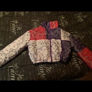 Bandanna puffer coat